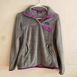 PATAGONIA RE TOOL SNAP T FLEECE   PURPLE GRAY  Size XS  Worn a few times…